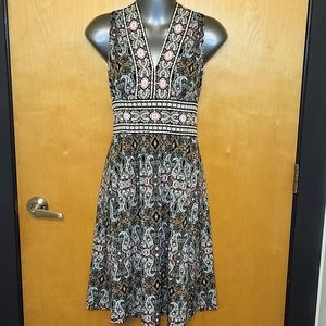 Wisp midi dress, size 0, paisley